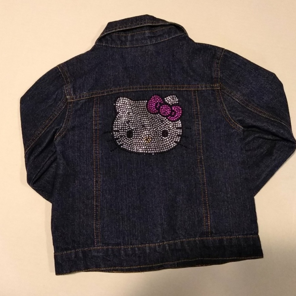 Hello Kitty Girls Jean Jacket Rhinestone HK Sz 5